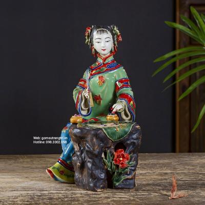 BỘ TƯỢNG CẦM KỲ THI HỌA - GỐM SỨ THỦ CÔNG CAO CẤP